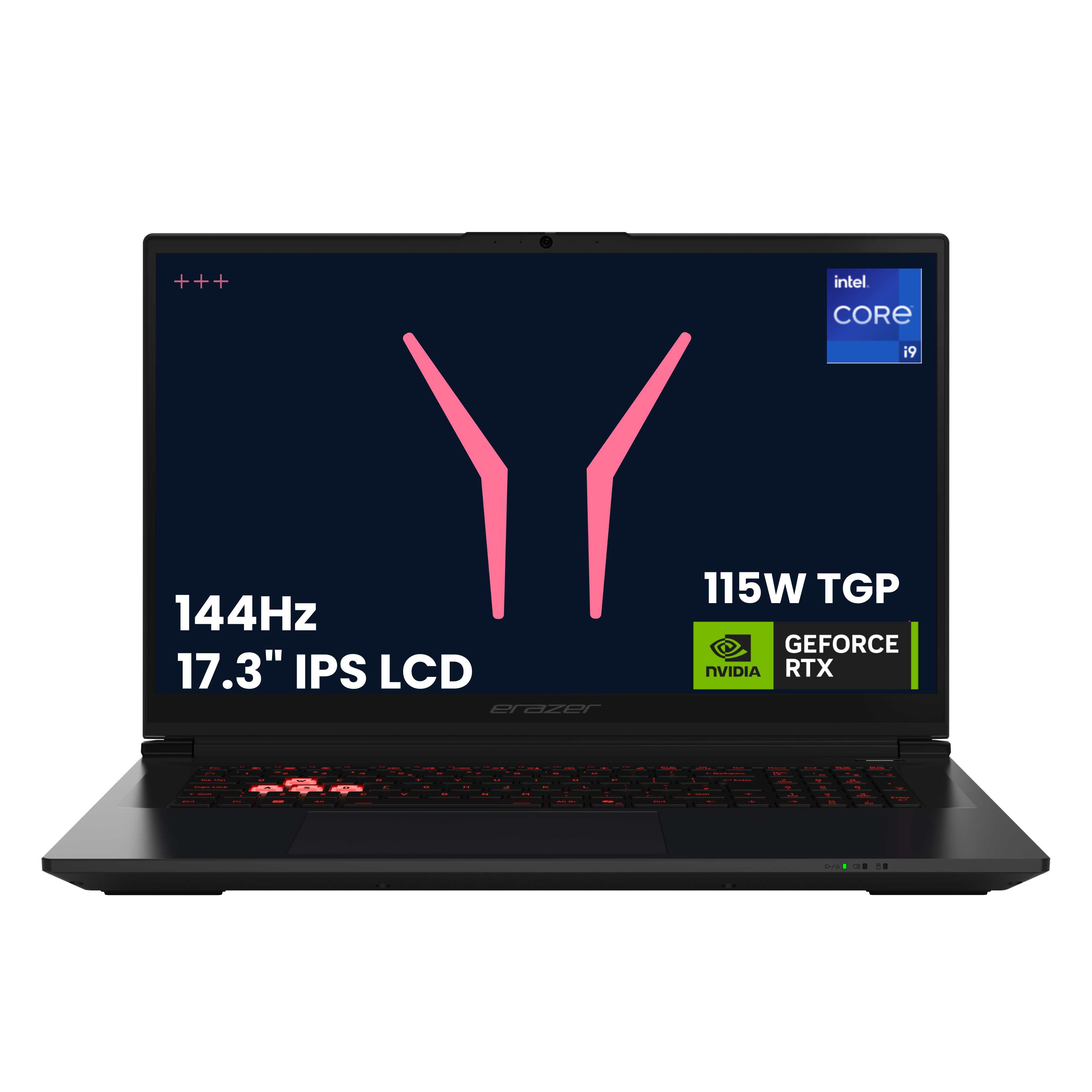 Medion Erazer Defender 17 P10 showing Intel Core i9 processing and GeForce RTX graphics